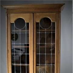 Pewter and Ebony Arts and Crafts bookcase