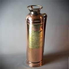Vintage polished brass fire extinguisher