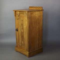 Gothic Revival Ash bedside cabinet c1860