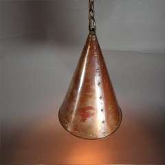 Scandinavian copper pendant lamp 1970's