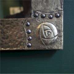 Arts and Crafts mirror with Scottish Rose