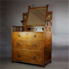 Shapland and Petter arts and crafts dressing chest c1900