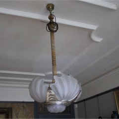 Wonderful Art Deco shell ceiling light