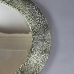 Arts and crafts oval wall mirror