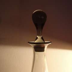 Smoky Gray Mid-Century Decanter