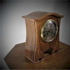 Glasgow School arts and crafts oak clock