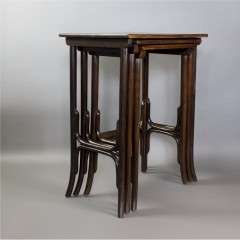 Nest of bentwood tables by Thonet