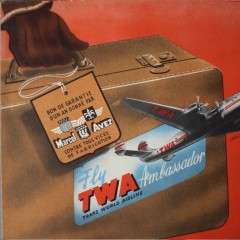 Vintage shop advert for TWA . French 1950's