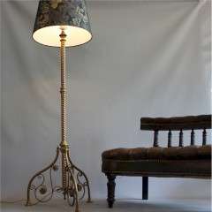 Victorian Aesthetic Movement brass floor lamp