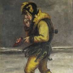 Late Victorian painting of a wondering jester