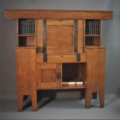 Liberty & Co Arts and crafts oak bureau designed by Leonard Wyburd