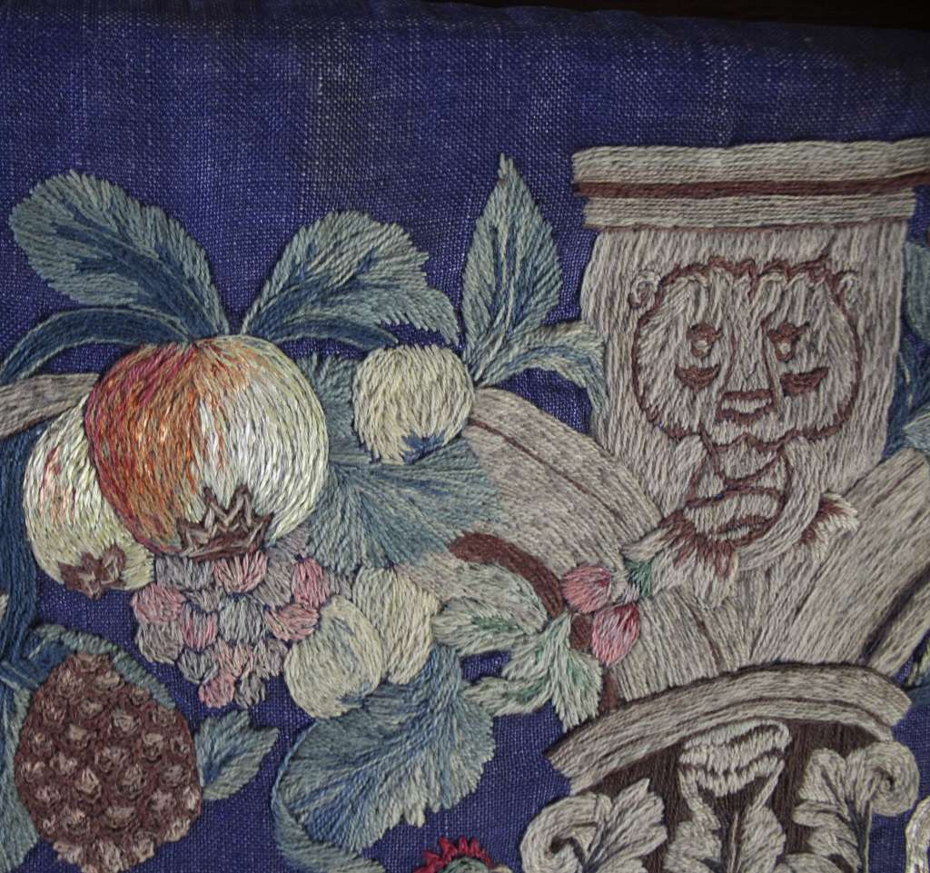 Wall hanging needlework tapestry signed F G Aldington